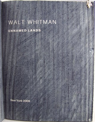 Unnamed Lands, by Walt Whitman.