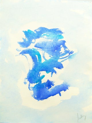 Watercolor, blue #4